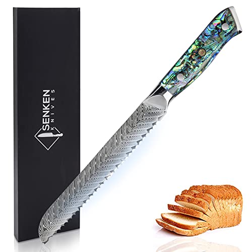 SENKEN 8" Japanese Damascus Bread Knife - Umi Collection