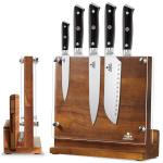 Magnetic Knife Block with Acrylic Shield, Double Side Kitchen Knife Holder wi...