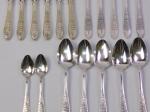 18 Pcs Vtg Daiichi Kinzoku Japan Pagoda Cherry Blossoms Flatware Set