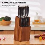 Universal Knife Block without Knives, Acacia Wood Knife Holder/Knife Organize...