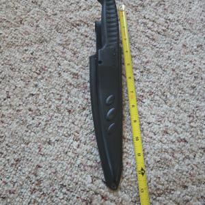 G.SAKAI Serrated Outdoor Cooking Knife with Sheath