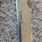 G.SAKAI Serrated Outdoor Cooking Knife with Sheath