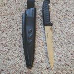 G.SAKAI Serrated Outdoor Cooking Knife with Sheath