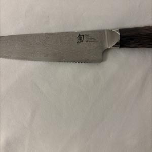 Shun Fuji 6” Serrated Utility Knife, Damascus Steel