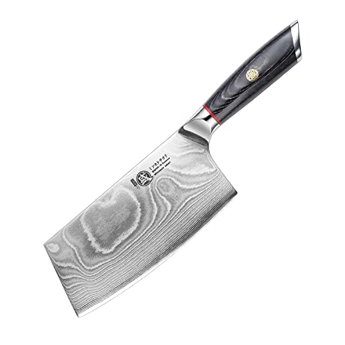 MITSUMOTO SAKARI 7" Japanese Damascus Steel Cleaver Knife