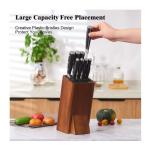 Acacia Wood Knife Block and Organizer