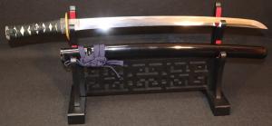 Japanese Wakizashi Brass Tsuba from Edo Period