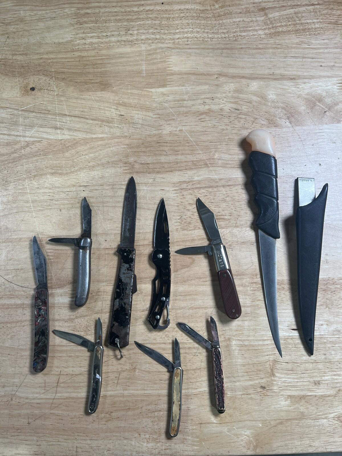Set of 9 Vintage Japanese & Irish Knives