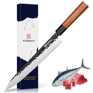 KEEMAKE 10" Yanagiba Knife, 440C Stainless Steel