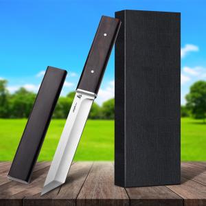 Vintage Kiku Tanto Fixed Blade Knife in Stainless Steel