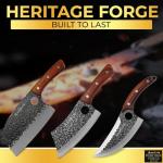 Hand-Forged 3-Piece Japanese Butcher Knife Set