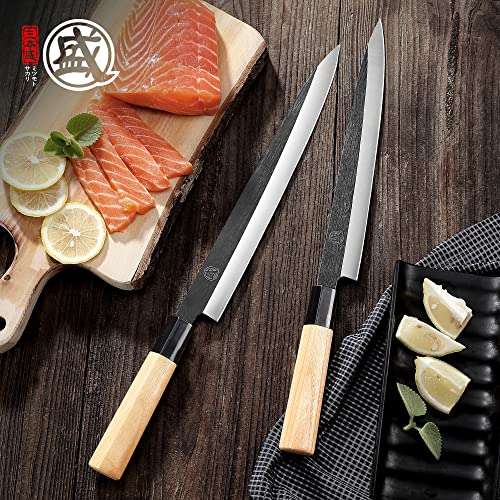 Mitsumoto Sakari 10-inch Sashimi Knife, Hand-Forged Japanese