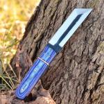 Traditional Japanese Tanto Knife with Leather Sheath