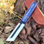 Traditional Japanese Tanto Knife with Leather Sheath