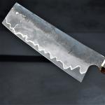 Custom Japanese Nakiri Knife with Rosewood Handle