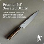 Shun Premier 6.5" Serrated Utility Knife: Precision Japanese