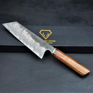 Japanese Damascus Chef Knife, San Mai Design, Rosewood