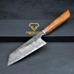 Japanese Damascus Chef Knife, San Mai Design, Rosewood