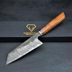 Japanese Damascus Chef Knife, San Mai Design, Rosewood
