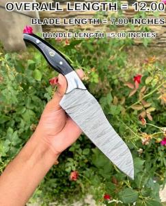 Handmade Japanese Bunka Knife - Damascus Steel