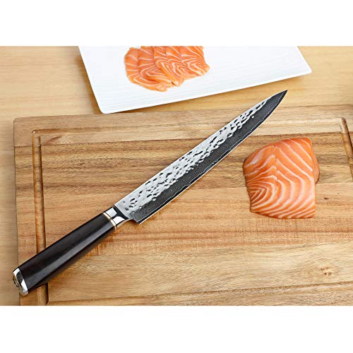 YOUSUNLONG 10" Yanagiba Sushi Knife: Damascus Steel