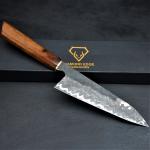 Japanese Damascus Chef Knife with Rosewood Handle
