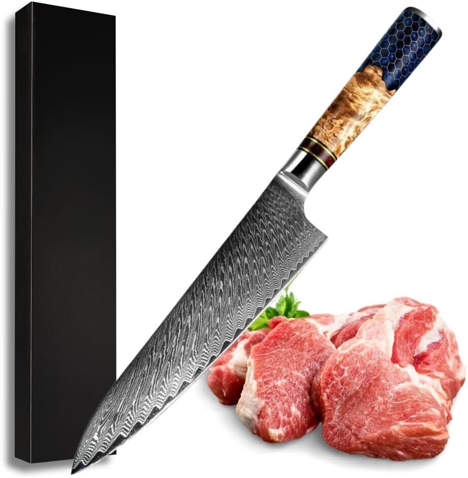 8-inch Damascus Chef Knife for Precision Japanese Cooking