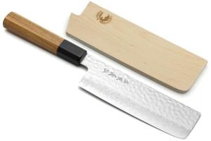 Yoshihiro VG10 6.5'' Nakiri Knife with Ambrosia Handle
