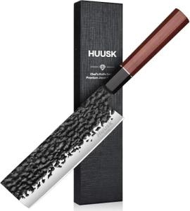 Huusk 7" Japanese Nakiri Chef Knife – Ergonomic Design