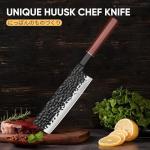Huusk 7" Japanese Nakiri Chef Knife – Ergonomic Design