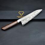 Japanese Damascus Chef Knife with Rosewood Handle