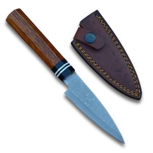 Damascus Steel Japanese Paring Knife with Sheath