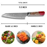 6.5in Damascus Japanese Kiritsuke Chef Knife