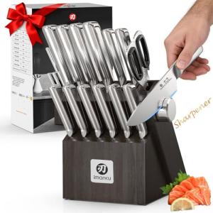 14-Piece imarku Japanese Knife Set with Block