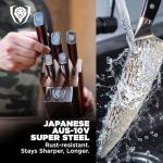 5-Piece Professional Japanese Knife Set with Block