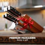 5-Piece Professional Japanese Knife Set with Block