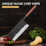 Huusk Japanese Hand Forged Meat Cleaver Knife