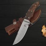 Handmade 9" Damascus Steel Straight-Spine Knife