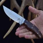 Handmade 9" Damascus Steel Straight-Spine Knife