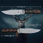 Handmade Damascus Hunting Knife with Rosewood Handle