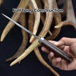 Handmade Damascus Hunting Knife with Rosewood Handle