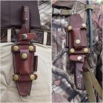 Handmade Damascus Hunting Knife with Rosewood Handle