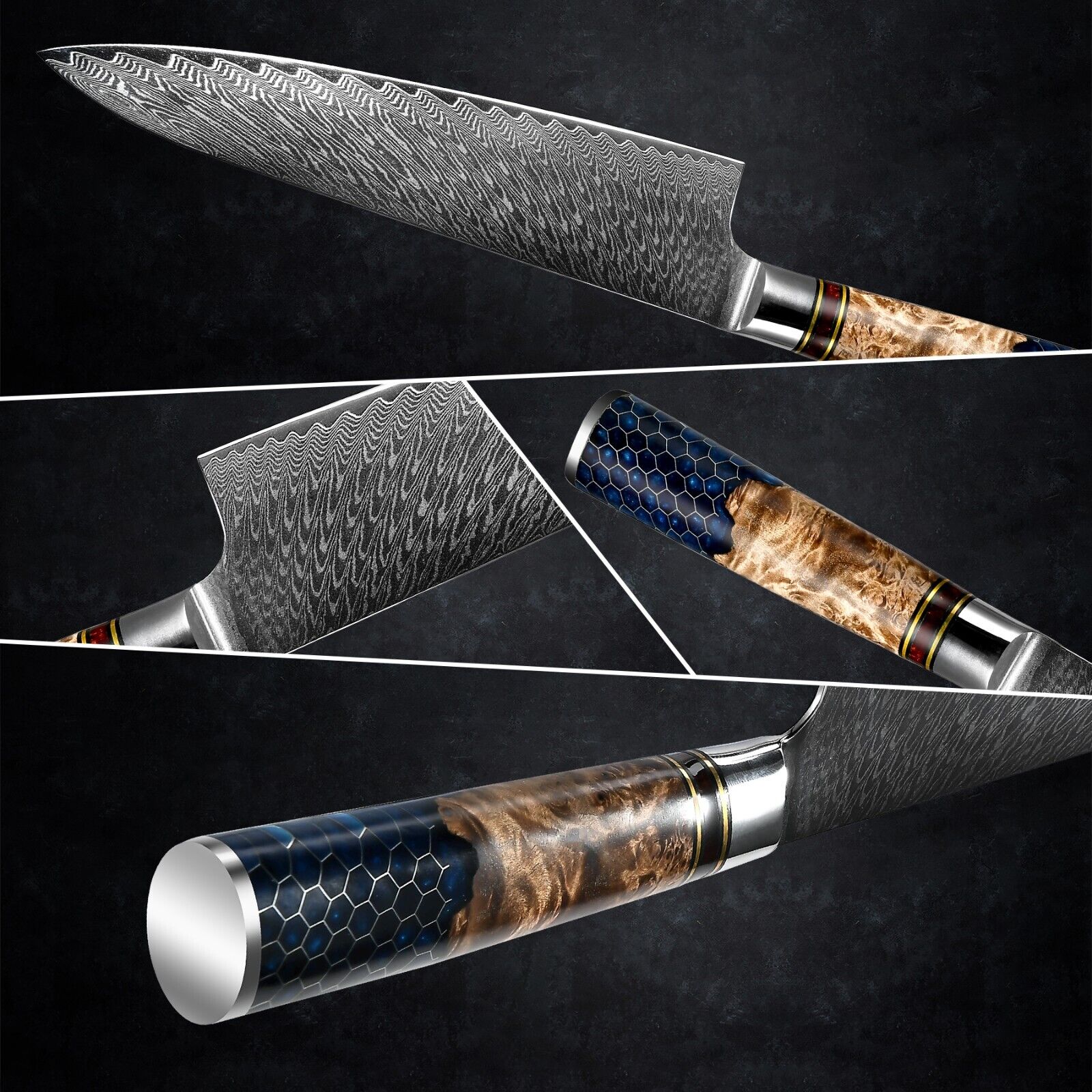 8-inch Damascus Chef Knife for Precision Japanese Cooking