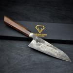 Japanese Damascus Chef Knife with Rosewood Handle