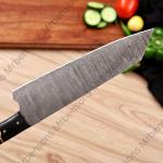 Damascus Japanese Bunka Chef Knife - Hand Forged