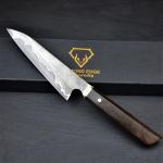 Damascus Chef Knife with Rosewood Handle