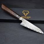 Damascus Chef Knife with Rosewood Handle