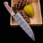 Japanese VG10 Damascus Santoku Chef Knife with Pinecone Handle