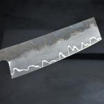 Custom Japanese Nakiri Knife with Rosewood Handle