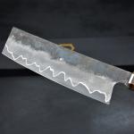Custom Japanese Nakiri Knife with Rosewood Handle